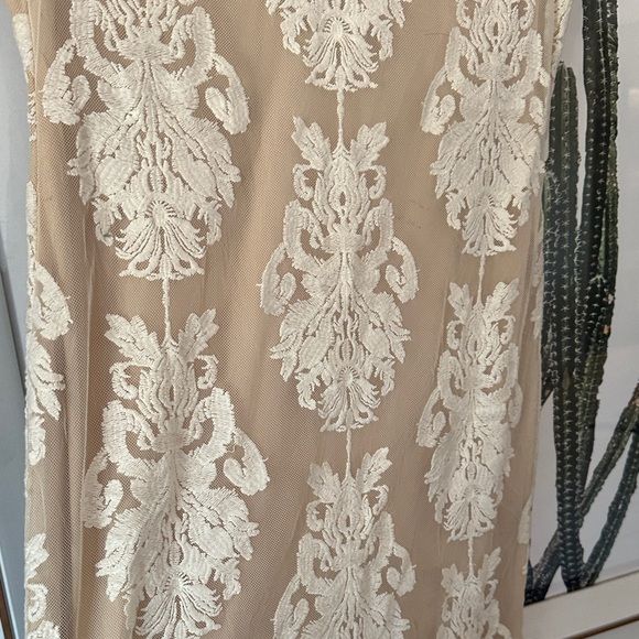 Elegant Ivory Cream Lace Dress bachelorette - Picture 8 of 9